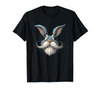 Grumpy Easter Bunny con Divertente Costume da Barba Baffi Maglietta