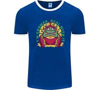 Grumpy Elf Divertente Anti Natale Bah Humbug Uomo Ringer T-Shirt FotL