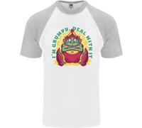 Grumpy Elf Divertente Anti Natale Bah Humbug Uomo S/S Baseball T-Shirt