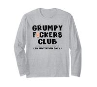 Grumpy Fockers Club Divertente Vecchio Uomo Sarcastico Nonno Maglia a Manica