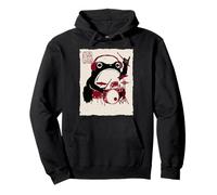 Grumpy Frog Batteria Divertente Musica Rock Anime Giapponese Felpa con Cappuccio