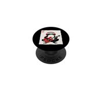 Grumpy Frog Chitarrista Musica Rock Giapponese Woodblock Art PopSockets PopGrip Adesivo