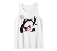 Grumpy Frog Divertente Chitarra Musica Rock Anime Giapponese Canotta