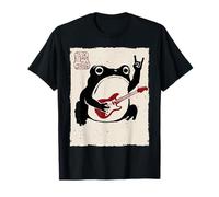 Grumpy Frog Divertente Chitarra Musica Rock Anime Giapponese Maglietta