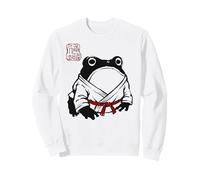 Grumpy Frog Divertente Karate Judo MMA Jiu Jitsu Anime Giapponese Felpa