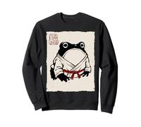 Grumpy Frog Divertente Karate Judo MMA Jiu Jitsu Anime Giapponese Felpa