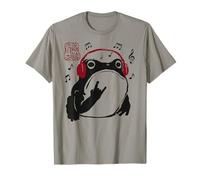 Grumpy Frog Divertente Rock Music Anime Giapponese Maglietta