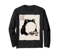 Grumpy Frog Divertente Sushi Anime Giapponese Maglia a Manica