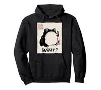 Grumpy Frog Funny What? Creepy Frog Knife Anime Giapponese Felpa con Cappuccio