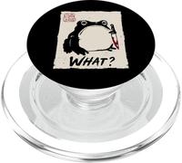 Grumpy Frog Funny "WHAT?" Creepy Frog Knife Anime Giapponese PopSockets PopGrip per MagSafe