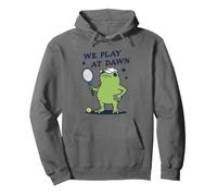 Grumpy Frog Giochiamo all'alba Tennis Halloween Divertente Felpa con Cappuccio