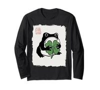 Grumpy Frog Japanese Men Women Kids St. Patrick's Day Maglia a Manica