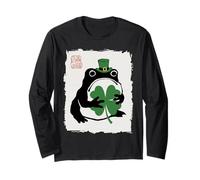 Grumpy Frog Japanese Men Women Kids St. Patrick's Day Maglia a Manica