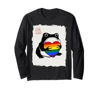 Grumpy Frog Japanese Men Women Pride Month Maglia a Manica
