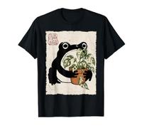 Grumpy Frog Monstera Adansonii Variegata Pianta d'appartamento Giapponese Maglietta con Stampa Grafica Economica