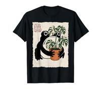 Grumpy Frog Monstera Variegata Amante delle Piante d'appartamento Giapponese Maglietta con Stampa Grafica Economica