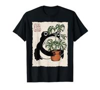Grumpy Frog Monstera Variegata Amante delle Piante d'appartamento Giapponese Maglietta con Stampa Grafica Economica
