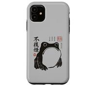 Grumpy Japanese Frog Funny Vintage Graphic Custodia per iPhone 11