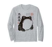 Grumpy Japanese Frog Funny Vintage Graphic Maglia a Manica