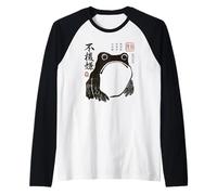 Grumpy Japanese Frog Funny Vintage Graphic Maglia con Maniche Raglan