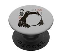 Grumpy Japanese Frog Funny Vintage Graphic PopSockets PopGrip Adesivo