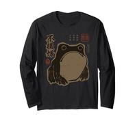Grumpy Japanese Frog Funny Vintage Grunge Maglia a Manica