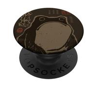 Grumpy Japanese Frog Funny Vintage Grunge PopSockets PopGrip Adesivo