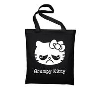 Grumpy Kitty Jutebeutel Fun Beutel Stoffbeutel Baumwolltasche Hello Katze Cat