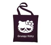 Grumpy Kitty Jutebeutel Fun Beutel Stoffbeutel Baumwolltasche Hello Katze Cat