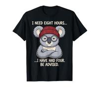 Grumpy Koala ha Bisogno di Otto Ore di Sonno Divertente Animale Stanco Maglietta