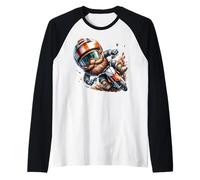 Grumpy Motocross Dad Gnome Graphic For Dirt Bike Lovers Maglia con Maniche Raglan