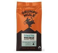 Grumpy Mule Sumatra Wholebean Coffee, 100% Arabica, chicchi di caffè, biologico, 200 g *Certificato CZ-BIO-001