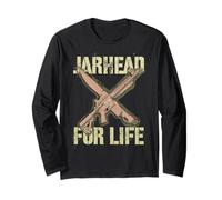 Grumpy Old Forever JARHEAD PER LA VITA Orgoglioso Snafu Militare Maglia a Manica