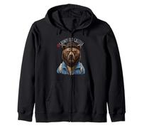 Grumpy Old Grizzler Funny Bear Design per Uomo Felpa con Cappuccio