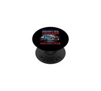 Grumpy Old Trucker With Motorcycle Funny Trucking Driver PopSockets PopGrip Adesivo