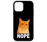Grumpy Orange Cat Nope Funny Weird Cat Face Meme Custodia per iPhone 12 mini