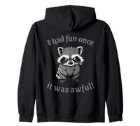 Grumpy racoon citazione Mi sono divertito una volta che era orribile Felpa con Cappuccio
