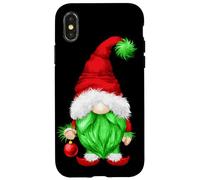 Grumpy Santa With Xmas Tree Ball Funny Anti Christmas Gnome Custodia per iPhone X/XS
