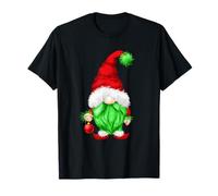 Grumpy Santa with Xmas Tree Ball Funny Anti Christmas GNOME Maglietta