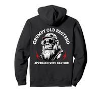 Grumpy Vecchio Bastardo Approccio con Caution Monkey (sul Retro) Felpa con Cappuccio