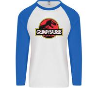 Grumpysaurus Divertente Grumpy Old Git Uomo L/S Maglietta Baseball