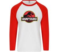 Grumpysaurus Divertente Grumpy Old Git Uomo L/S Maglietta Baseball