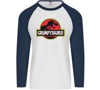 Grumpysaurus Divertente Grumpy Old Git Uomo L/S Maglietta Baseball