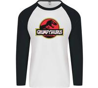 Grumpysaurus Divertente Grumpy Old Git Uomo L/S Maglietta Baseball