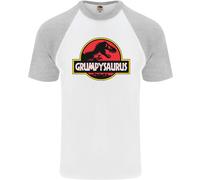 Grumpysaurus Divertente Grumpy Old Git Uomo Maglietta Baseball S/S