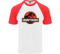 Grumpysaurus Divertente Grumpy Old Git Uomo Maglietta Baseball S/S