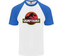 Grumpysaurus Divertente Grumpy Old Git Uomo S/S Baseball T-Shirt