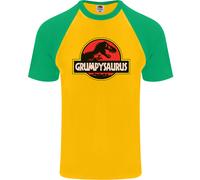 Grumpysaurus Divertente Grumpy Old Git Uomo S/S Baseball T-Shirt