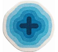 Grund Karim 03 Tappeto per Il Bagno, Poliacrilico Supersoft, Blu, 90 cm