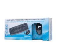 Grundig 72852 - Set tastiera (QWERTZ, USB) con mouse senza fili, colore: Nero